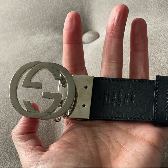 GUCCI SUPREME BELT WITH G BUCKLE MENS BROWN LOGO PRINT REVERSIBLE {$480} 75 / 30 - Picture 10 of 13